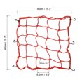 thumbnail image 2 of Unique Bargains Filet Cargo 2 Sangles de Bagages de Moto Réfléchissantes, 15.7' x 15.7', Rouge, 2 of 6
