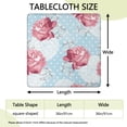 thumbnail image 2 of Square Tablecloth with Elastic Edges 36 * 36 Inch Pioneer Waterproof Pink Paper Peony Flowers Table Cover Washable Indoor and Outdoor for Party Kitchen Dinner Banquet Patio Picnic, 2 of 6