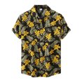 thumbnail image 1 of Hombres Casual Botones Playa Sin posicionamiento Estampado floral Turndown Camisa de manga corta Blusa Pompotops oipoqjl49076, 1 of 9