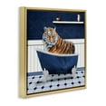 thumbnail image 4 of Stupell Industries Tiger in Blue Bathroom Bath & Laundry Painting Gold Floater Framed Canvas Art Print Wall Art, 25 x 25, 4 of 10