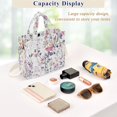 thumbnail image 5 of FORMRS Womens Corduroy Tote Bag Crossbody Shoulder Purse Handbag with Detachable Strap, Purple Wildflowers, 5 of 7