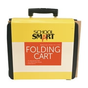School Smart Letter Size Folding File Cart with Handle, 11 x 11 x 12-7/8 Inches