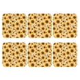 thumbnail image 2 of Gaeub Brown Leaf Pattern Sunflower Print 6 Pcs Leather Coasters for Drinks ,Drink Coasters Sets,Drink Table Cup Coasters for Living Room Kitchen Coffee Decor,Square, 2 of 7