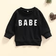 thumbnail image 2 of Douhoow 0-3Y Kids Girls Boys Pullover Letters Printed Long Sleeve Tops Spring Sweatshirt, 2 of 8