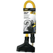 Powerzone ORAD50802 3 Outlet Extension Cord, 12 AWG, 2 Ft 15 amp/125 volt/1875 watts