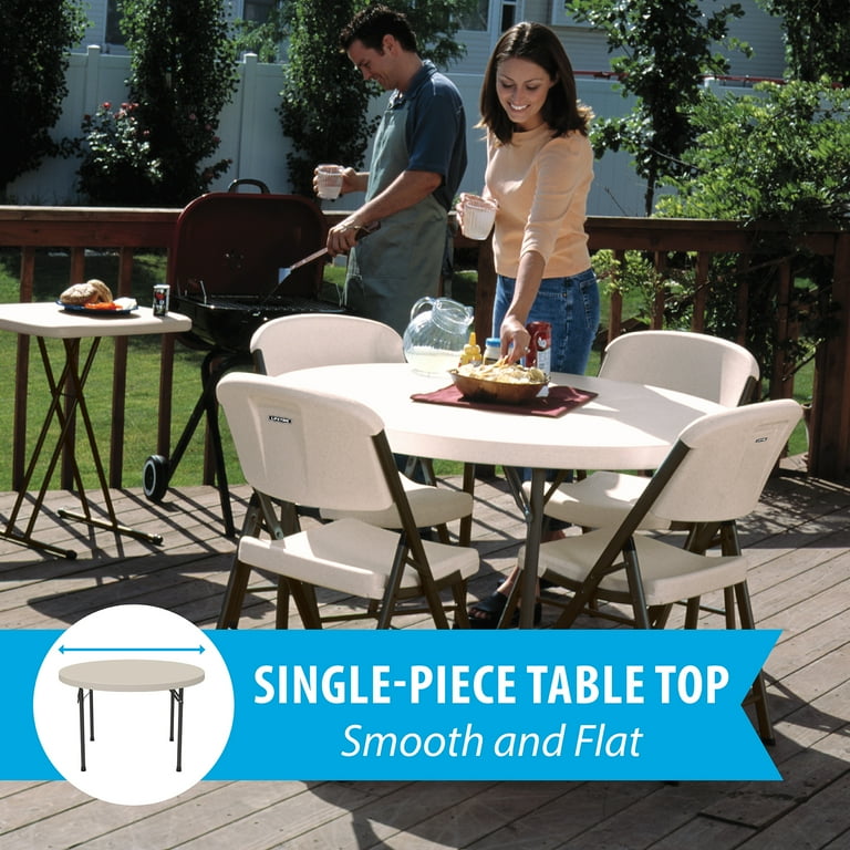 Lifetime 46 inch Heavy Duty Foldable Portable Round Table