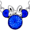 Blue, variant on Disney Minnie Mouse Crystal Birthstone Silver Plated Necklace (More Colors)
