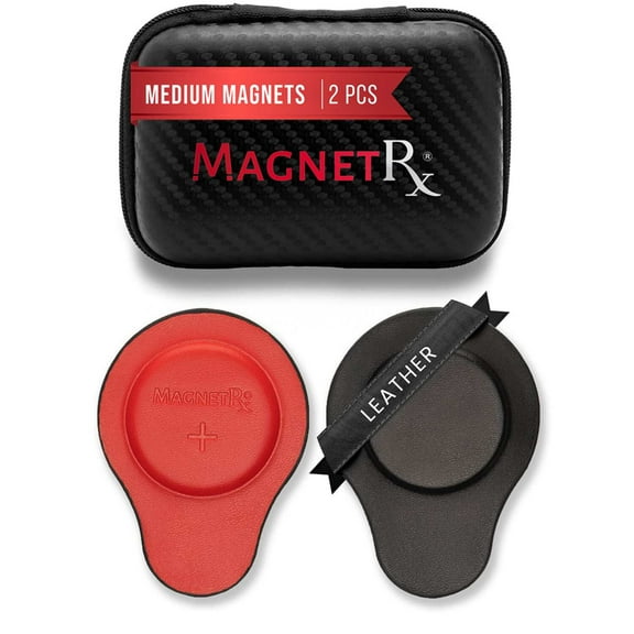 Biomagnetic Therapy Magnet Set — Neodymium  Leather (2 Medium Magnets)