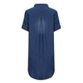thumbnail image 7 of Dyegold Sundresses for Women Plus Size Summer Denim Shirt Dresses for Womens Short Sleeve Loose Jean Midi Dress Button Down Casual Shift Dress Tunic Top, 7 of 7