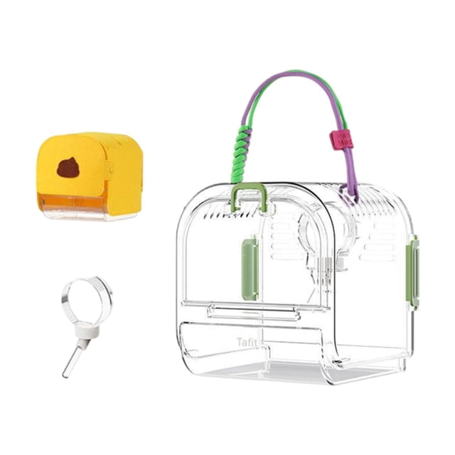 Hámster transportista de viajes jaula de animales pequeños accesorios de hábitat accesorios para mascota jaula saliente para erizos pequeños animales verde