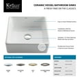 thumbnail image 3 of KRAUS Square Ceramic Vessel Bathroom Sink in White with Pop-Up Drain in Oil Rubbed Bronze, 3 of 6