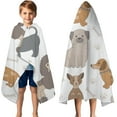 thumbnail image 3 of Cartoon Dog Hooded Bath Towel，50"x30" for Ages 3 To 12 Kids, Quick Dry Lightweight Soft Microfiber Hood Beach Towel Cover Up for Kids, 3 of 7