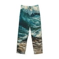thumbnail image 6 of Daiia Blue Ocean Waves Men's Sleep Pant with Pockets and Drawstring,Pajama Pants-X-Large, 6 of 9