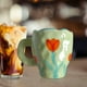 thumbnail image 5 of Tazas de café de , tazas, de desayuno, leche, agua, tazas de té, taza de la , cristalería, café en casa, regalo de cumpleaños Verde Macarena Tazas de café de cerámica, 5 of 8
