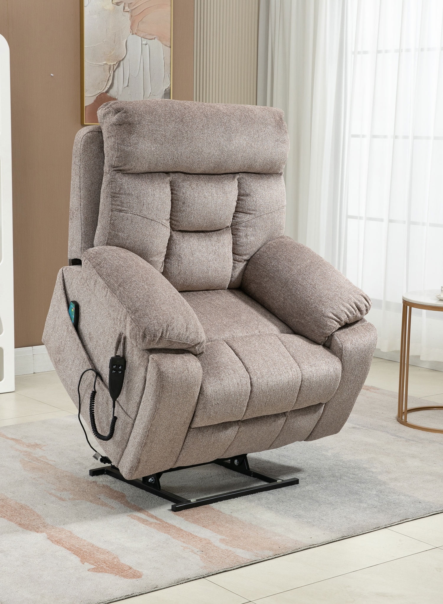 Power Lift Chairs Recliners for Elderly, Electric Recliner with Heat,Massage,2 Holders and 2