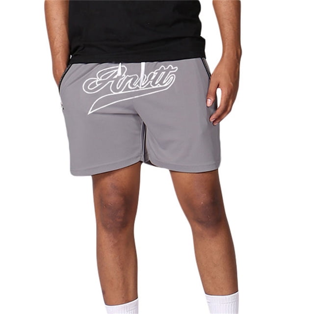Pantalones deportivos SAYOO para hombres cortos de malla con bolsillos Talla L
