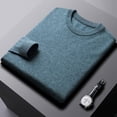 thumbnail image 4 of Men's Autumn/Winter 450g Pure Wool Round Neck Warm Sweater, 4 of 9