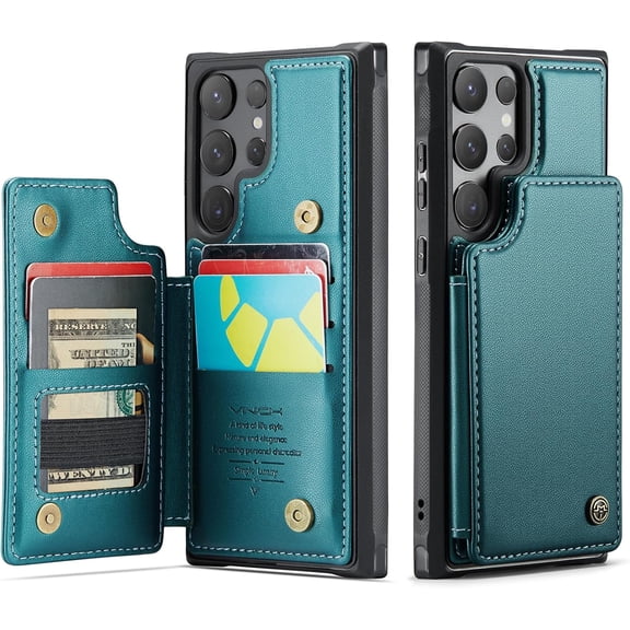 For Samsung Galaxy S26 Ultra Wallet Case with Card Holder, RFID Blocking Credit Slots Kickstand Shockproof Phone Cover for Women Men