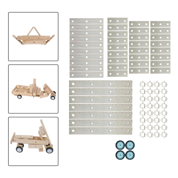 Juego de Bloques de Construcción de Madera Juego de Tablones de Madera Tornillos Tuercas Desarrollo Temprano DIY de Construcción de CUTICAT Bloques de construcción de madera