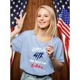 thumbnail image 2 of Yes It's My Birthday 4Th July T-Shirt Women -Image by Shutterstock, Female 4X-Large, 2 of 4