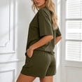thumbnail image 4 of MAIHAN Women Summer Outfits Summer Beach Vacation Clothes Shirt and Short Outfit Trendy 2 Piece Summer Shorts Set Comfortable Playwear Daily Wear, 4 of 4