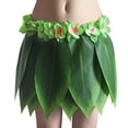 thumbnail image 3 of Ti Leaf Hula Skirt Hawaiian Leaf Skirt Green Grass Skirt for Beach Luau Party Supplies, 3 of 5