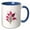 Blue/White, variant on 3drose, Pink Tulips in Artistic Ottoman Turkish Style, 11oz Two-tone Green Mug