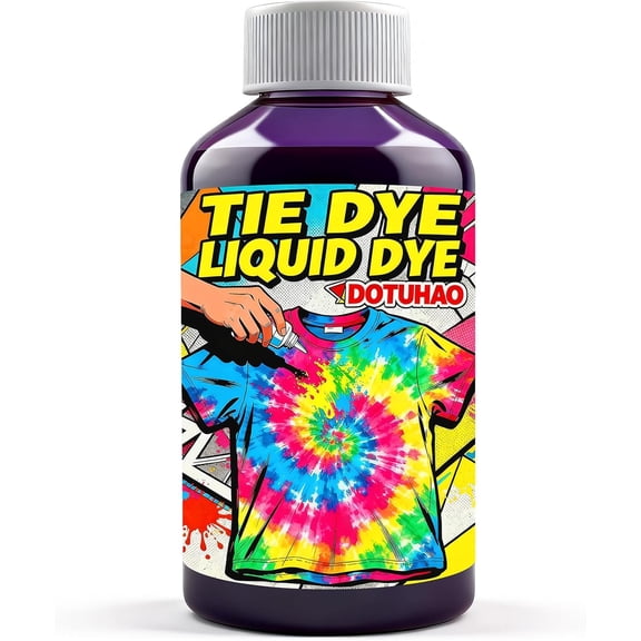 Tie Dye Liquid Dye, Purple Concentrate Fabric Dyes, 3.5 Fl.oz Creative Dyes for Home for Arts & Crafts, DIY Fabric Art(Purple, 3.5 fl oz / 100 ml)