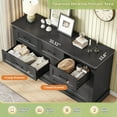 thumbnail image 4 of Farmhouse Dresser for Bedroom 7 Drawers Dresser with Thick Styling, Black Chest of Drawers or Storage Organizer for Living Room Hallway, 4 of 8