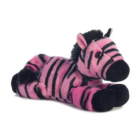 Little Zebra - Little Fantasy the Stuffed Pink Zebra Mini Flopsie by, Measures 8 tall By Aurora