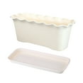 thumbnail image 2 of Window Box Planter Pots for Plants House Plants Indoor Planter Rectangular Windowsill Box Vegetables Pot Outdoor Spring Home Garden Patio Modern Decor,A Flower Pot And A Tray, 2 of 9