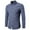 Gray, variant on Iugvhana Men's Oxford Textile Shirt Casual Solid Long Sleeve Business Dress Shirts Slim Lapel Button Down Shirts Tops Black L