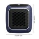 thumbnail image 3 of Mini calentador de enchufe eléctrico, calentador de espacio inteligente de 800W, radiador doméstico (azul EE. UU.), 3 of 8