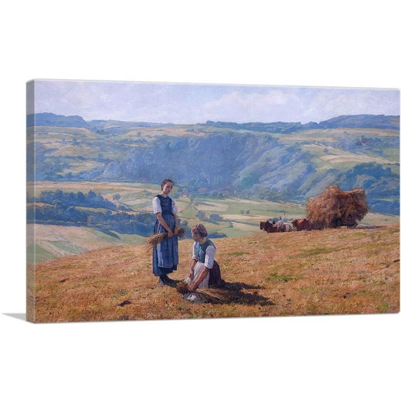 ARTCANVAS The Gleaners 1880 Canvas Art Print by Eugene Burnand - Size: 26" x 18" (1.50" Deep)
