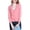 Pink, variant on Daeful Ladies Outwear V Neck Coat Fall Solid Color Loose Cardigan Sweater Rose Red L