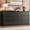 Black, variant on Huisuilinss 6 Drawer Dresser For Bedroom,Modern Chest Of Drawers,Wood Storage Double Dresser,Freestanding Storage Organizer With Deep Drawers,Wide TV Stand For Living Room Hallway Entryway