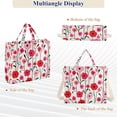 thumbnail image 6 of FORMRS Womens Corduroy Tote Bag Crossbody Shoulder Handbag with Pocket, Pink Floral, 6 of 7