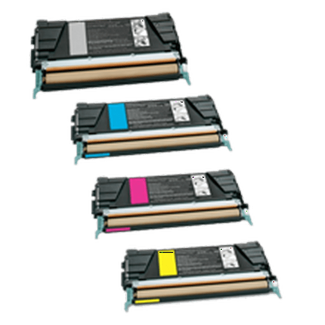 Zoomtoner Compatible LEXMARK C746 Laser Toner Cartridge Set Black Cyan Magenta Yellow for Lexmark / IBM C748DTE
