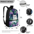 thumbnail image 5 of Jeiento Cute Cat School Bags for Girls 7-10 10-12 Kids Backpack Elementary School Book Bag Hydrangea Middle Back Packs Daypack Cute Schoolbag Back To School Supplies, 5 of 6