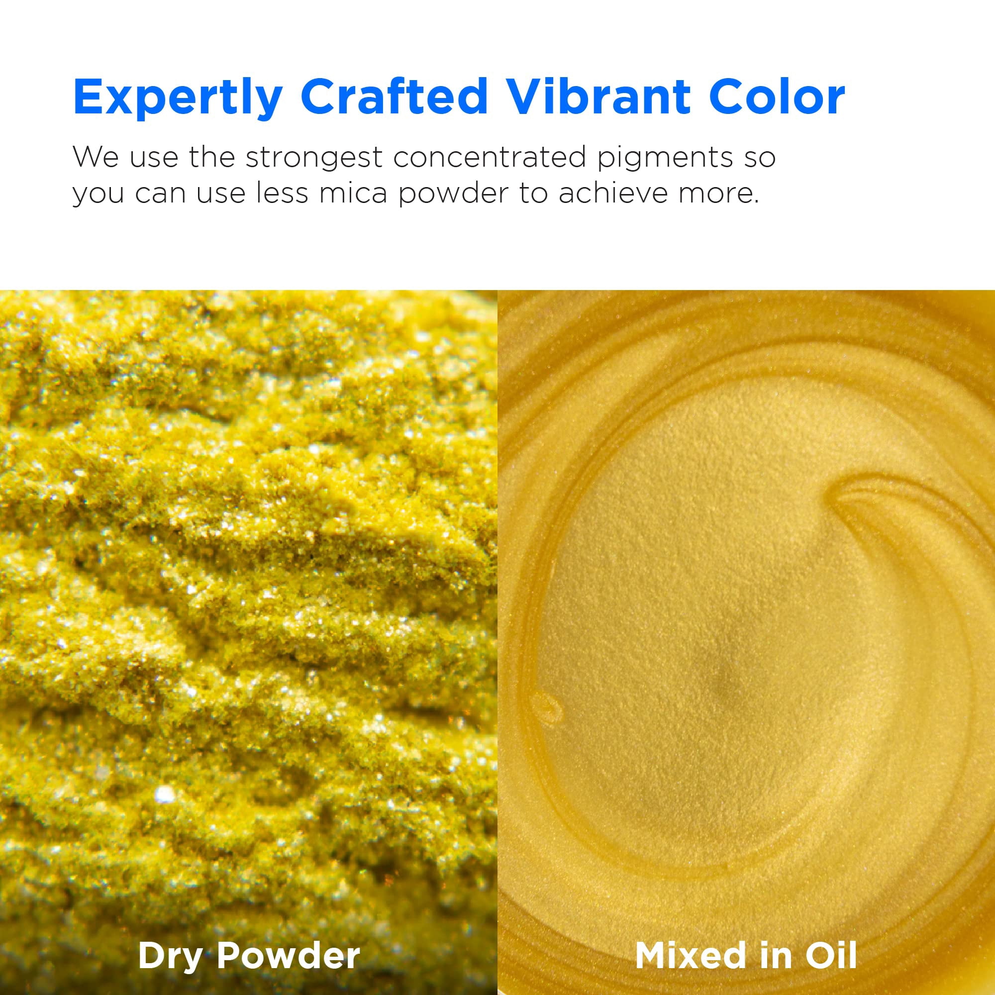 Rolio Mica Powder - Pigment for Paint Mixing & Blending for Epoxy Resin, Soap, Nails, Slime & Bath Bombs - 1 lb Resealable Bag,Aureolin Yellow