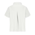 thumbnail image 7 of cfhntfmh Womens Buttons down Shirts Casual Short Sleeve Work Blouses Soft V Neck Collared Solid Summer Tops, 7 of 7