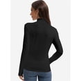 thumbnail image 5 of T-Shirt Women Long Sleeve Mock Neck Slim Fit Tops Base Layer Soft Lightweight Stretch Undershirts, 5 of 6