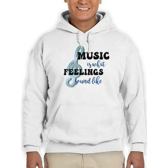 Music Is The Feelings Hoodie Men -Smartprints Designs, Male 3X-Large