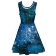thumbnail image 5 of 2024 Dress Skate Print Modern Oversized Ladies Dresses Casual Space Starry Lovers Galaxy Sleeveless Dress Sparkles White Sky Blue, 5 of 7
