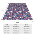 thumbnail image 3 of Pofeuu Skull Daisy Print Ultra-Soft Micro Fleece Blanket,for Bed Or Sofa,All Season Throw Blankets Flannel Blanket-50"x40", 3 of 7