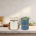 thumbnail image 4 of olkpmnmk 2Pcs Thermos for Hot Food, Portable Round Insulated Lunch Jar with Carry Handle, Wide Mouth 304 Stainless Steel Soup Container Set with Thermal Carry Bag for Work, Classroom, Picnic, 4 of 7