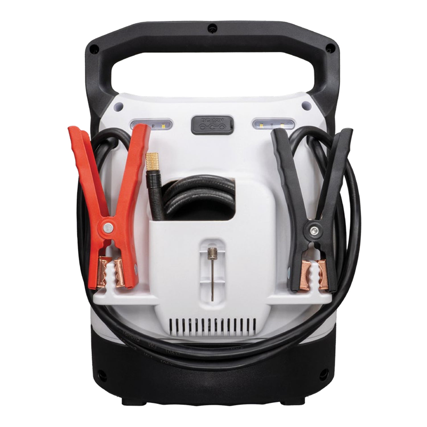 Vector Portable Car Jump Starter, 120-PSI Air Compressor, and USB Power Bank with 1,400-Amp Peak for V8 Cars/Trucks, AC Outlet, Clamps, LED