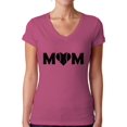 thumbnail image 1 of Awkward Styles Women's Baseball Mom Heart V-neck T-shirt Black Sport Mom's Heart, 1 of 4
