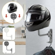 Retrok Motorcycle Helmet Holder Wall Mount 180° Rotation Helmet Hanger with Hooks Steel Helmet Stand Rack Storage Hook Multipurpose Motorcycle Helmet Holder for Motorcycle Bike Helmets Coats Caps