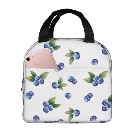Insulated Lunch Bag for Women Men - funny Blueberries pattern Leakproof Cooler Lunch Box for Women Men  Lunch Tote Bags for Work School Picnic Travel